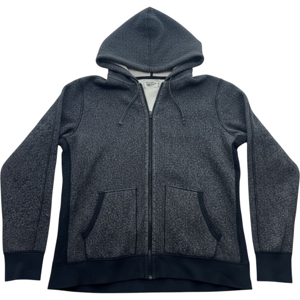 Reigning Champ Womens XL Full Zip Hoodie Charcoal Grey Heathered Made in Canada